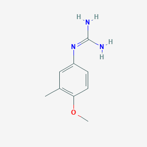 molecular formula C9H13N3O B15334430 1-(4-Methoxy-3-methylphenyl)guanidine 