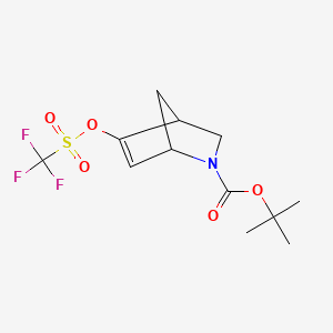 molecular formula C12H16F3NO5S B15334450 2-Boc-2-azabicyclo[2.2.1]hept-5-en-5-yl Trifluoromethanesulfonate 