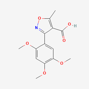 molecular formula C14H15NO6 B15334455 5-Methyl-3-(2,4,5-trimethoxyphenyl)isoxazole-4-carboxylic acid 