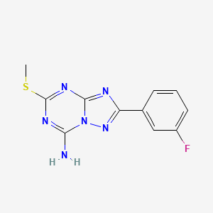 2-(3-Fluorophenyl)-5-(methylthio)-[1,2,4]triazolo[1,5-a][1,3,5]triazin-7-amine