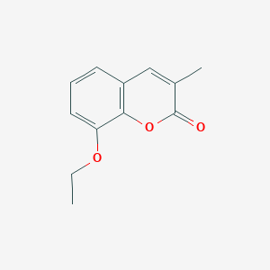 molecular formula C12H12O3 B15334478 8-Ethoxy-3-methyl-2H-chromen-2-one 