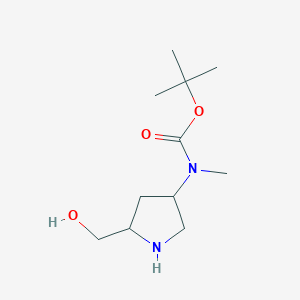 molecular formula C11H22N2O3 B15334503 [(2S,4R)-4-[Boc(methyl)amino]-2-pyrrolidinyl]methanol 