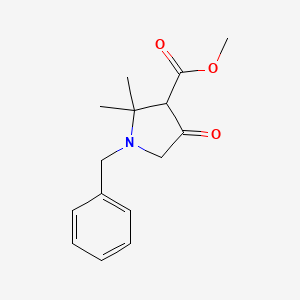 molecular formula C15H19NO3 B15334535 Methyl 1-Benzyl-2,2-dimethyl-4-oxopyrrolidine-3-carboxylate 