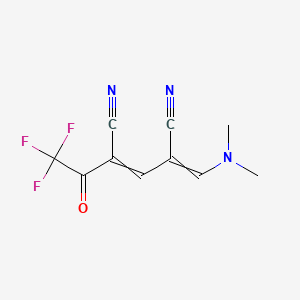 4-[(Dimethylamino)methylene]-2-(2,2,2-trifluoroacetyl)-2-pentenedinitrile