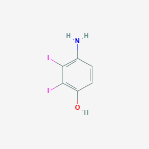 molecular formula C6H5I2NO B15334547 4-Amino-2,3-diiodophenol 