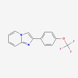 molecular formula C14H9F3N2O B15334558 2-[4-(Trifluoromethoxy)phenyl]imidazo[1,2-a]pyridine 