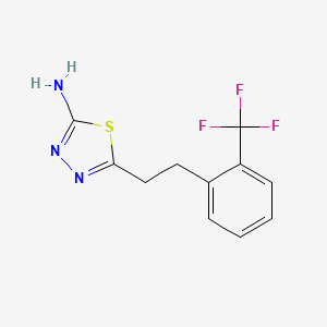 5-[2-(Trifluoromethyl)phenethyl]-1,3,4-thiadiazol-2-amine