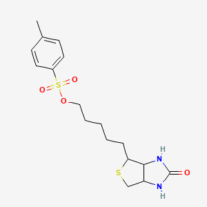 molecular formula C17H24N2O4S2 B15334563 5-((3aS,4S,6aR)-2-Oxohexahydro-1H-thieno[3,4-d]imidazol-4-yl)pentyl 4-methylbenzenesulfonate 