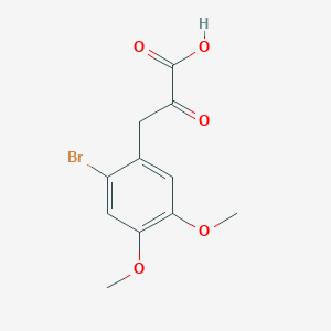 molecular formula C11H11BrO5 B15334644 3-(2-Bromo-4,5-dimethoxyphenyl)-2-oxopropanoic acid 