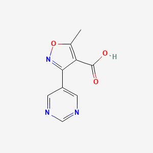 molecular formula C9H7N3O3 B15334655 5-Methyl-3-(5-pyrimidinyl)isoxazole-4-carboxylic Acid 