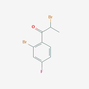 molecular formula C9H7Br2FO B15334709 2-Bromo-1-(2-bromo-4-fluorophenyl)-1-propanone 