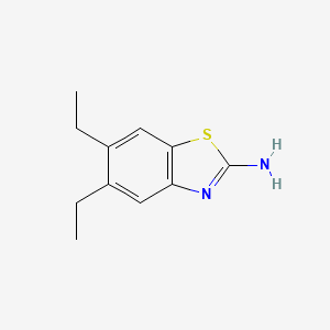 molecular formula C11H14N2S B15334721 5,6-Diethylbenzo[d]thiazol-2-amine 