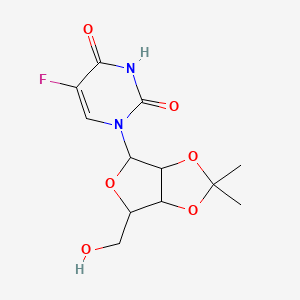 molecular formula C12H15FN2O6 B15334733 5-Fluoro-1-[6-(hydroxymethyl)-2,2-dimethyl-3a,4,6,6a-tetrahydrofuro[3,4-d][1,3]dioxol-4-yl]pyrimidine-2,4-dione 