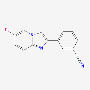 3-(6-Fluoroimidazo[1,2-a]pyridin-2-yl)benzonitrile