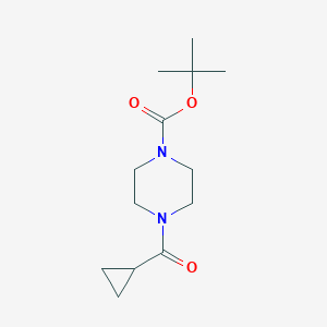 molecular formula C13H22N2O3 B153348 叔丁基4-(环丙烷羰基)哌嗪-1-羧酸酯 CAS No. 414910-15-9