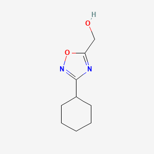 molecular formula C9H14N2O2 B15334851 (3-Cyclohexyl-1,2,4-oxadiazol-5-yl)methanol 