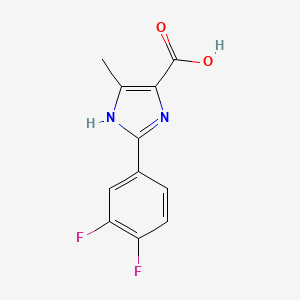 molecular formula C11H8F2N2O2 B15334865 2-(3,4-difluorophenyl)-5-methyl-1H-imidazole-4-carboxylic acid 