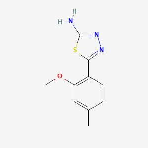 molecular formula C10H11N3OS B15334894 5-(2-Methoxy-4-methylphenyl)-1,3,4-thiadiazol-2-amine 