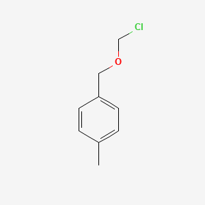 molecular formula C9H11ClO B15334921 4-[(Chloromethoxy)methyl]toluene 