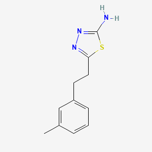 molecular formula C11H13N3S B15334971 2-Amino-5-(3-methylphenethyl)-1,3,4-thiadiazole 