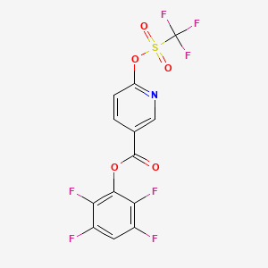 molecular formula C13H4F7NO5S B15334985 2,3,5,6-Tetrafluorophenyl 6-[[(Trifluoromethyl)sulfonyl]oxy]nicotinate 