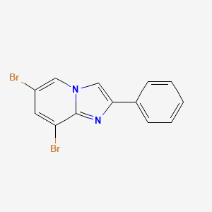 molecular formula C13H8Br2N2 B15335000 6,8-Dibromo-2-phenylimidazo[1,2-a]pyridine 