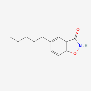 molecular formula C12H15NO2 B15335065 5-Pentylbenzisoxazol-3(2H)-one 