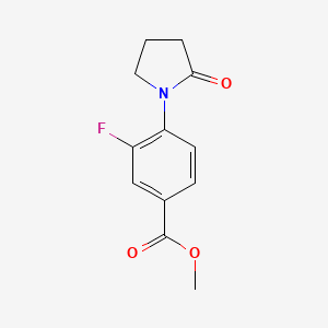 molecular formula C12H12FNO3 B15335069 Methyl 3-fluoro-4-(2-oxopyrrolidin-1-YL)benzoate 