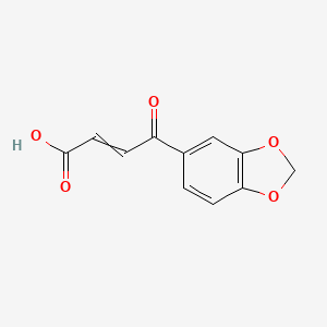 molecular formula C11H8O5 B15335082 4-(3,4-Methylenedioxyphenyl)-4-oxo-2-butenoic acid 