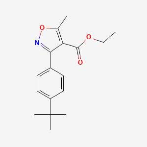 molecular formula C17H21NO3 B15335102 Ethyl 3-[4-(tert-Butyl)phenyl]-5-methylisoxazole-4-carboxylate 