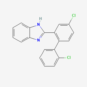 molecular formula C19H12Cl2N2 B15335109 2-(2',4-dichloro-[1,1'-biphenyl]-2-yl)-1H-benzo[d]imidazole 