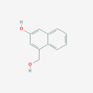 molecular formula C11H10O2 B15335114 4-(Hydroxymethyl)naphthalen-2-ol 