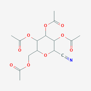 molecular formula C15H19NO9 B15335117 (3,4,5-Triacetyloxy-6-cyanooxan-2-yl)methyl acetate 