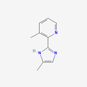 molecular formula C10H11N3 B15335138 3-Methyl-2-(5-methyl-2-imidazolyl)pyridine 