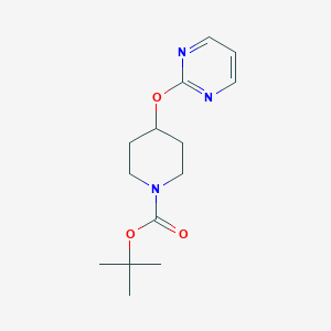 molecular formula C14H21N3O3 B153352 叔丁基4-(嘧啶-2-氧基)哌啶-1-羧酸酯 CAS No. 412293-91-5