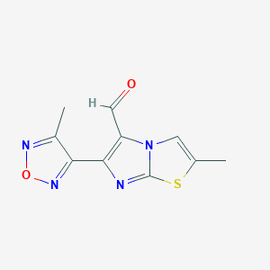 2-Methyl-6-(4-methyl-1,2,5-oxadiazol-3-yl)imidazo[2,1-b]thiazole-5-carbaldehyde