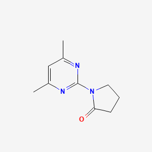 molecular formula C10H13N3O B15335226 1-(4,6-Dimethyl-2-pyrimidinyl)-2-pyrrolidinone 