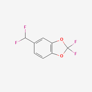 molecular formula C8H4F4O2 B15335285 5-(Difluoromethyl)-2,2-difluorobenzodioxole CAS No. 1328882-34-3