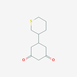 molecular formula C11H16O2S B15335301 5-(Tetrahydro-2h-thiopyran-3-yl)cyclohexane-1,3-dione 