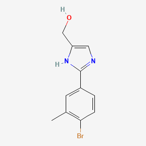 molecular formula C11H11BrN2O B15335360 2-(4-Bromo-3-methylphenyl)imidazole-5-methanol 