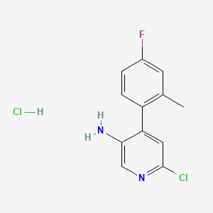 6-Chloro-4-(4-fluoro-2-methylphenyl)pyridin-3-amine hydrochloride