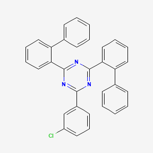 molecular formula C33H22ClN3 B15335374 2,4-Di(2-biphenylyl)-6-(3-chlorophenyl)-1,3,5-triazine 