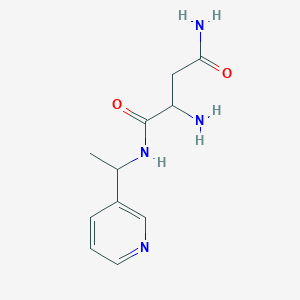 molecular formula C11H16N4O2 B15335385 2-Amino-n1-(1-(pyridin-3-yl)ethyl)succinamide 