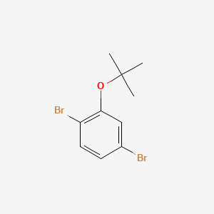 molecular formula C10H12Br2O B15335410 1,4-Dibromo-2-(tert-butoxy)benzene 