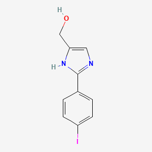 molecular formula C10H9IN2O B15335427 2-(4-Iodophenyl)imidazole-5-methanol 