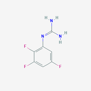 molecular formula C7H6F3N3 B15335436 1-(2,3,5-Trifluorophenyl)guanidine 