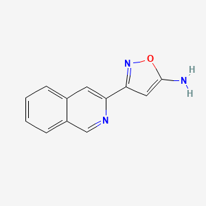 molecular formula C12H9N3O B15335511 5-Amino-3-(3-isoquinolyl)isoxazole 