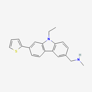 1-[9-Ethyl-7-(2-thienyl)-9H-carbazol-3-yl]-N-methylmethanamine