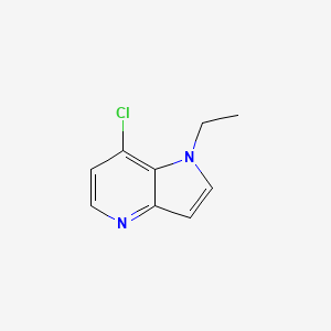 molecular formula C9H9ClN2 B15335615 7-Chloro-1-ethyl-4-azaindole 