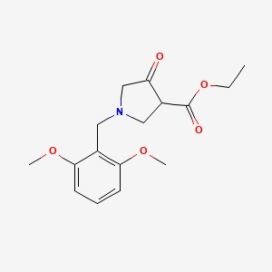 molecular formula C16H21NO5 B15335625 Ethyl 1-(2,6-Dimethoxybenzyl)-4-oxopyrrolidine-3-carboxylate 